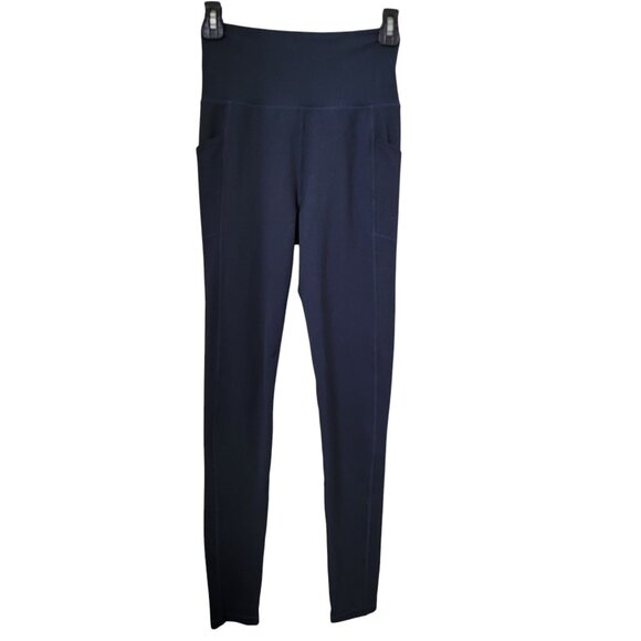 Manduka Size S Dark Slate Blue Leggings / Yoga Pants. High Rise.  NWOT - Picture 1 of 12